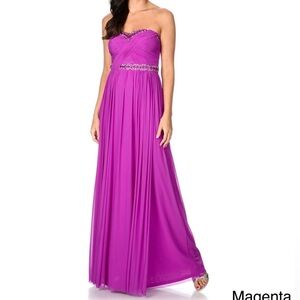 DECODE 1.8 Magenta Sequins Sweetheart Strapless Formal Gown Sz 4 Prom NWT ($199)